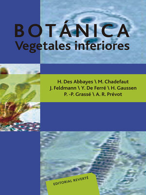 cover image of Botánica. Vegetales inferiores